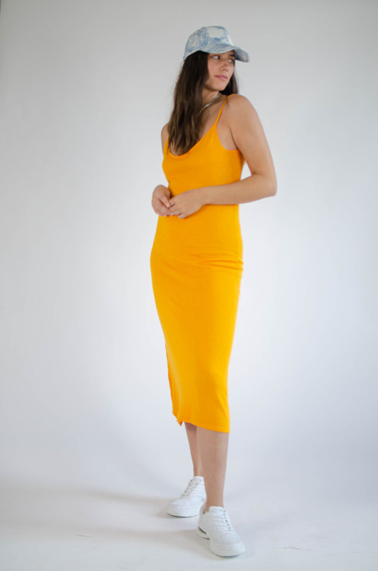 Deana Sweater Midi Dress Tangerine