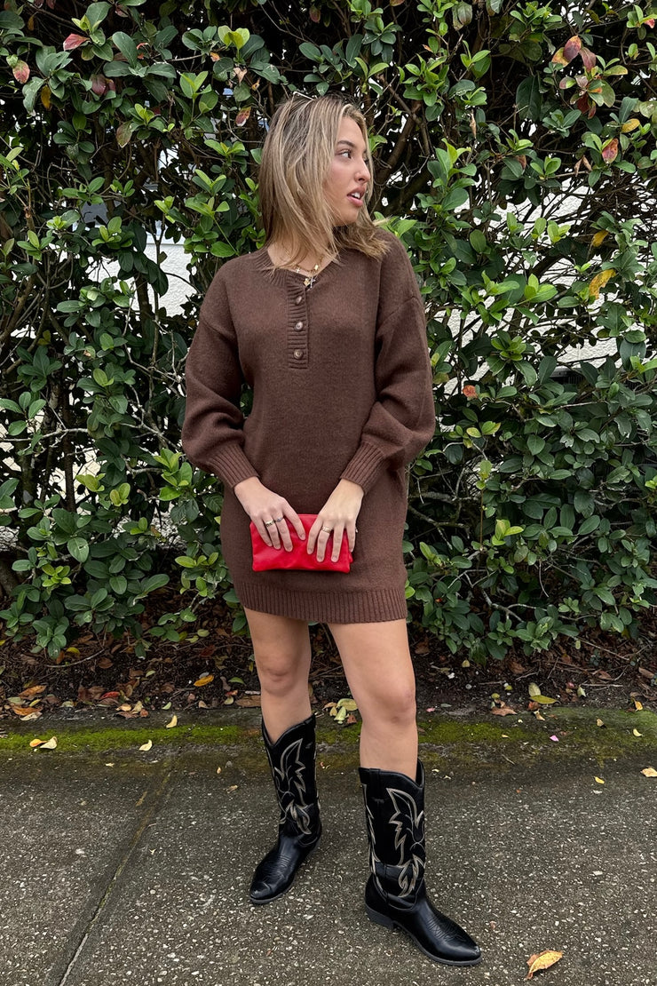 Chestnut Praline Sweater Dress