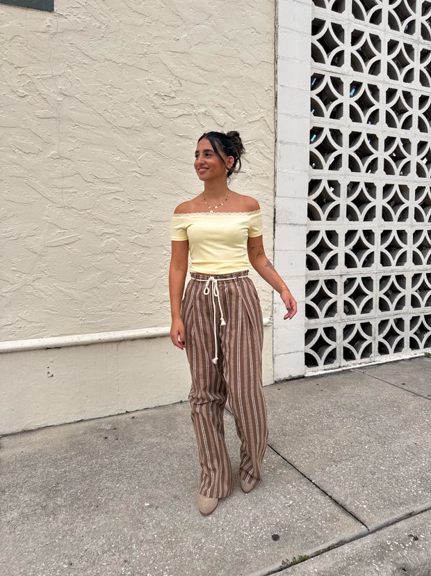 Seaside Stripe Linen Pants
