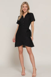 Bow & Button Dress
