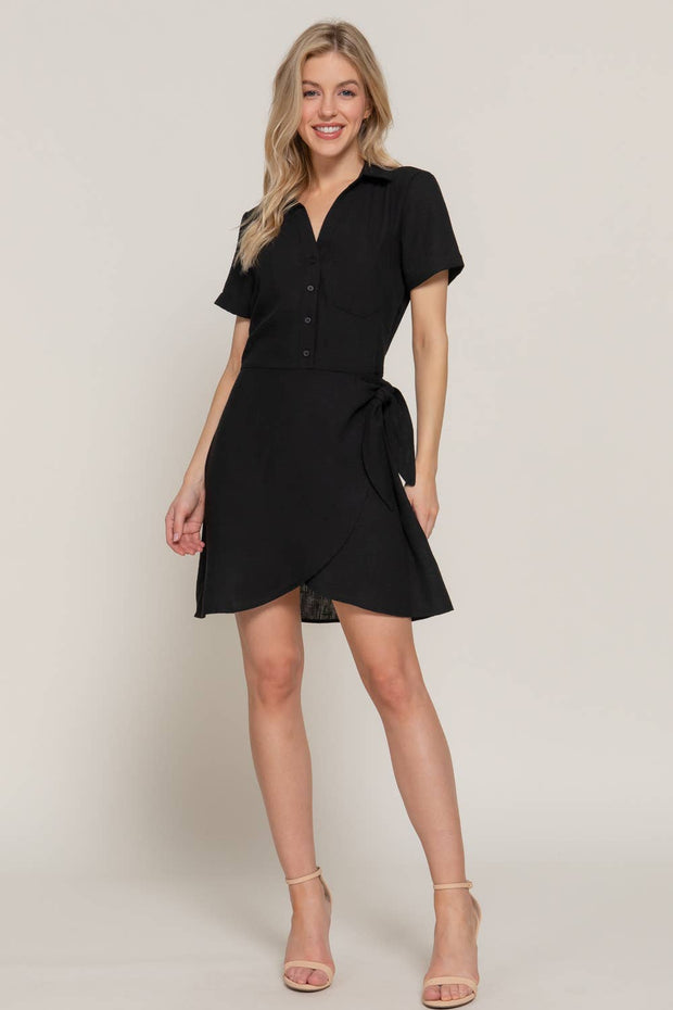 Bow & Button Dress