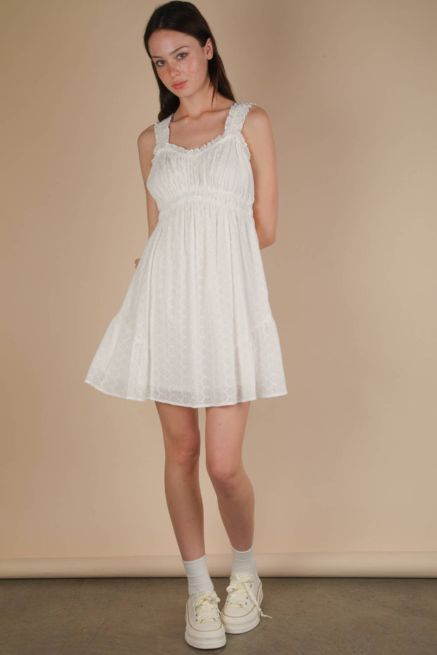 Evangeline Eyelet Mini Dress