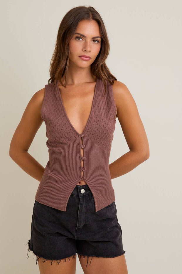 Pointelle Sweater Tank