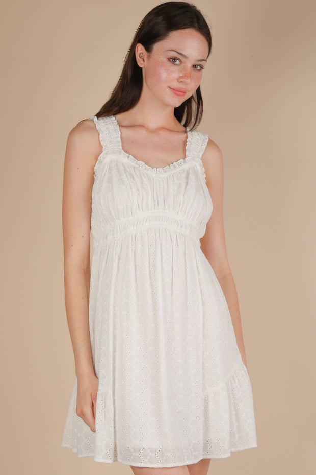 Evangeline Eyelet Mini Dress
