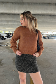 Twill Leopard Skirt