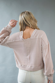 Laura Ribbed Top Oatmeal