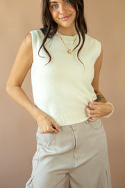 Amy Sweater Vest Ivory