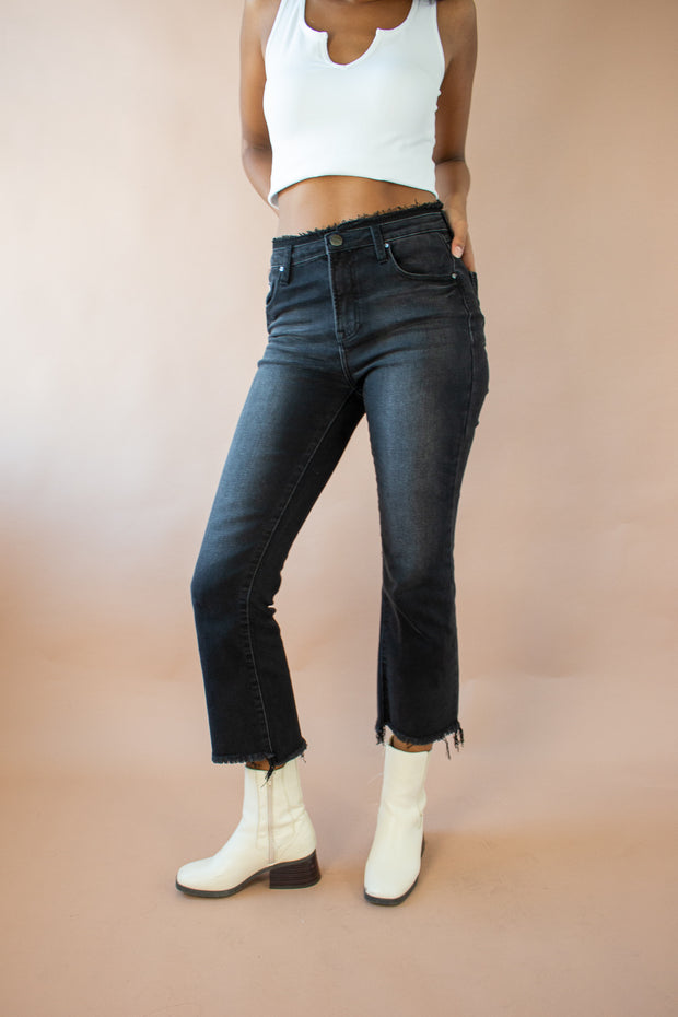 Marlee Fray Hem Jeans Black