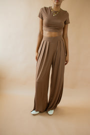 Brandy Wide Leg Pants Chocolate