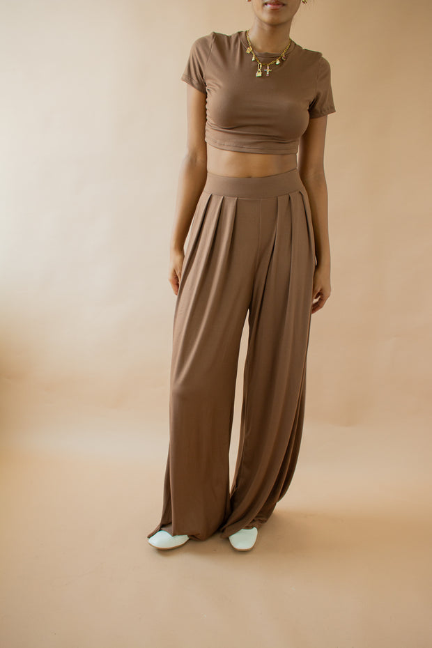 Brandy Wide Leg Pants Chocolate