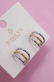 18K SS Mixed Metal Huggie