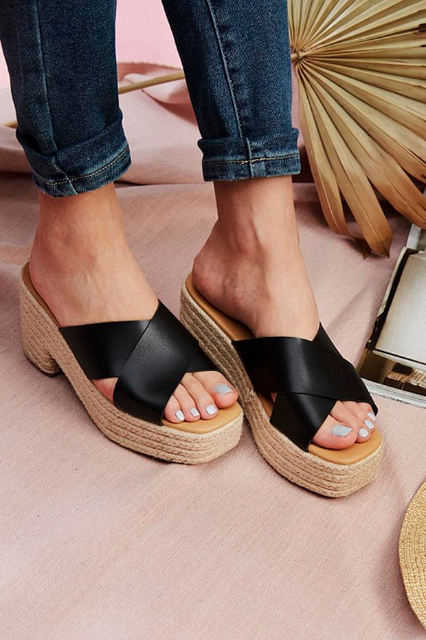 Criss-Cross Espadrille Platforms
