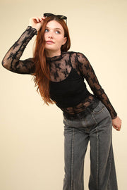 Ciara Lace Mesh Top