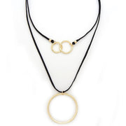 Circle Pendant Layer Necklace