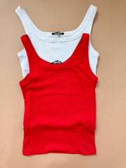 Shirley Scoop Tank White