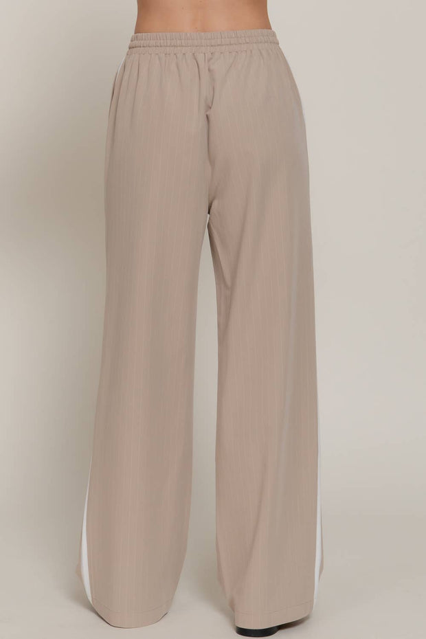 Striped Edge Drawstring Pants