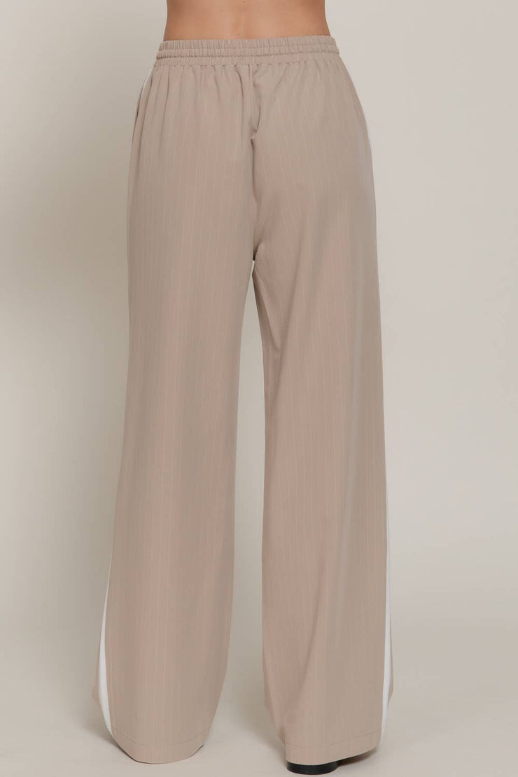 Striped Edge Drawstring Pants