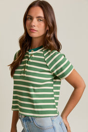 Veronica Striped Crop Top