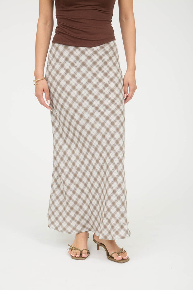 Maren Plaid Midi Skirt