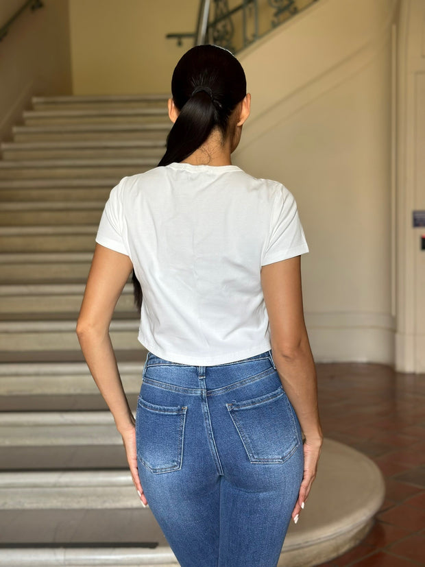 Teddy Charm Embroidered Tee