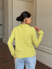 Kiwi Crush Button Down Top