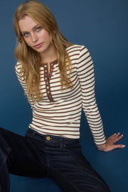 Vienna Stripe Henley Top