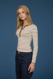 Vienna Stripe Henley Top