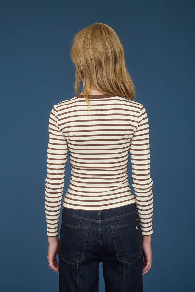 Vienna Stripe Henley Top