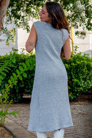 Cami Knit Midi Dress Grey