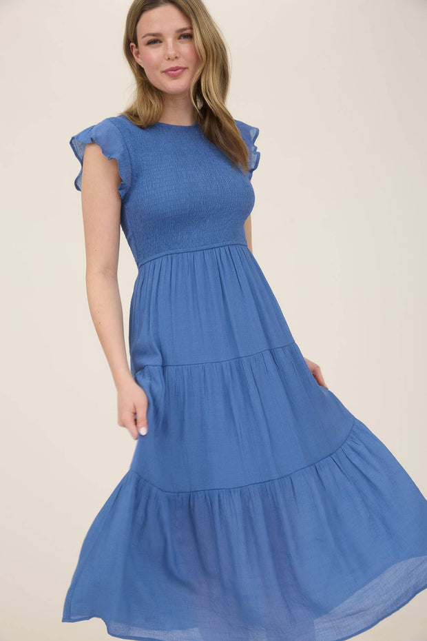 Clara Smocked Midi Dress