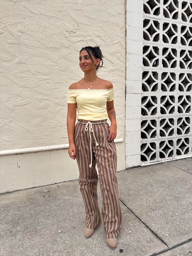 Seaside Stripe Linen Pants