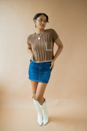 Cavalier Knit Top Brown