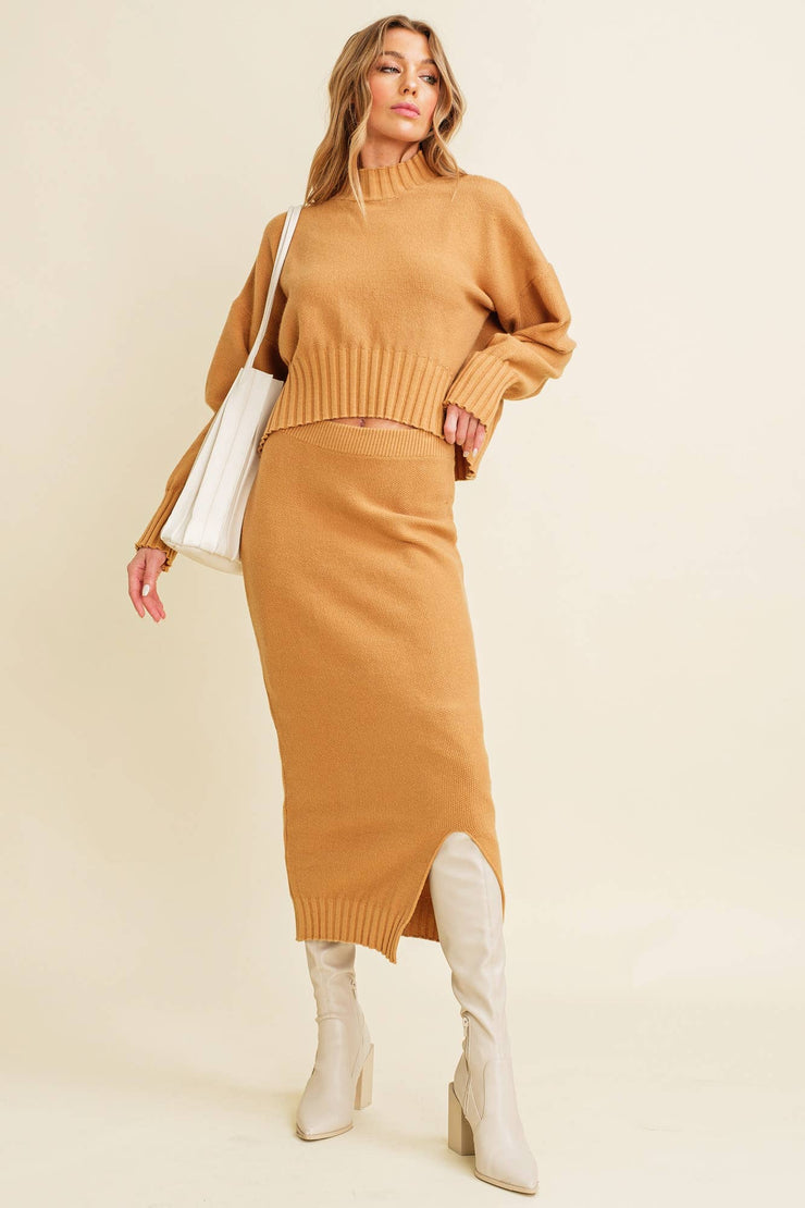 Heather Sweater Midi Skirt