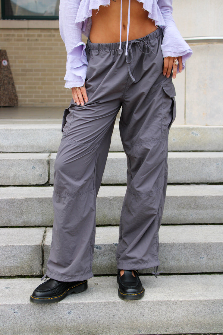 Ziggie Parachute Cargo Pants Grey