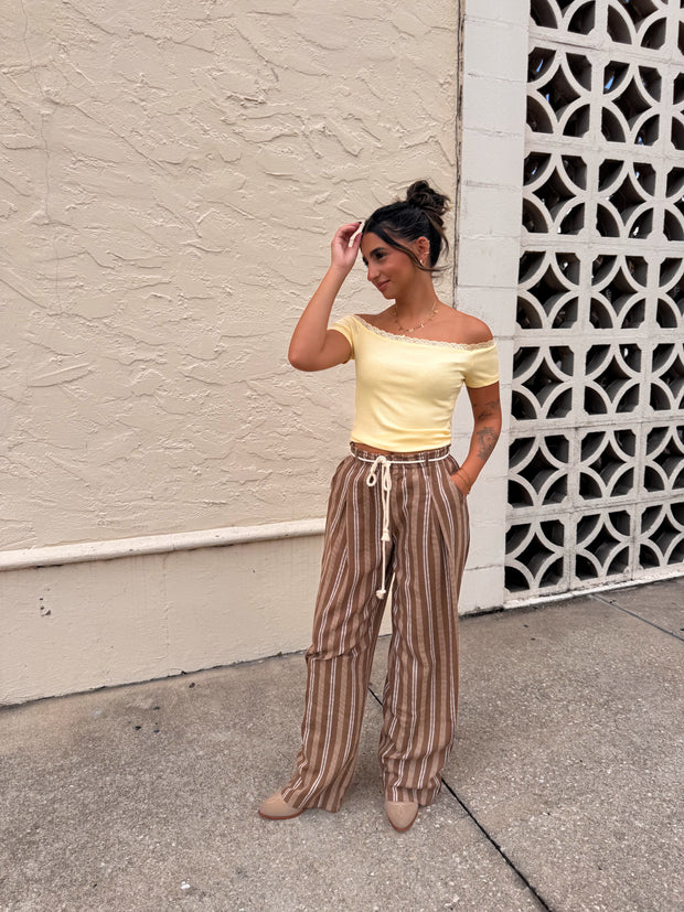 Seaside Stripe Linen Pants
