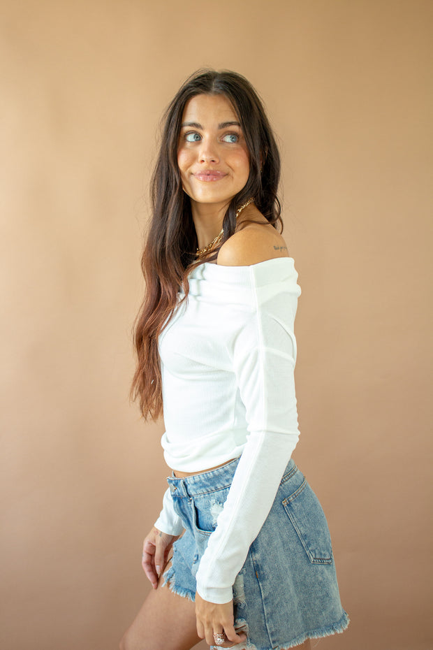 Tyana Off Shoulder Top White