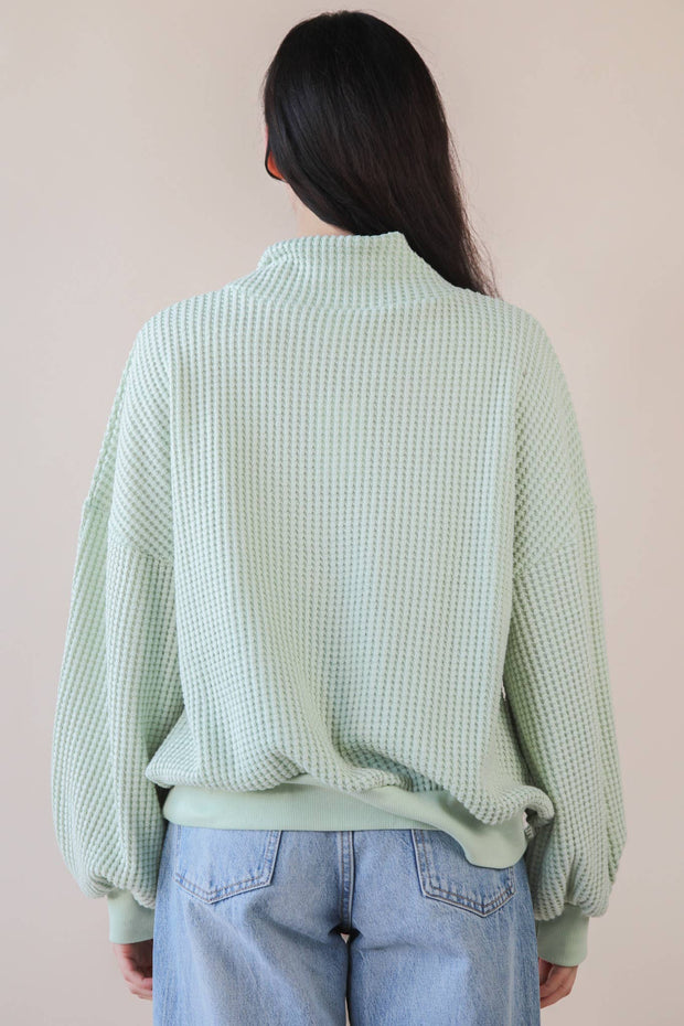 Brielle Waffle Knit Pullover