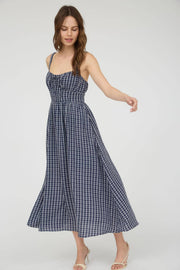 Taliah Plaid Midi Dress