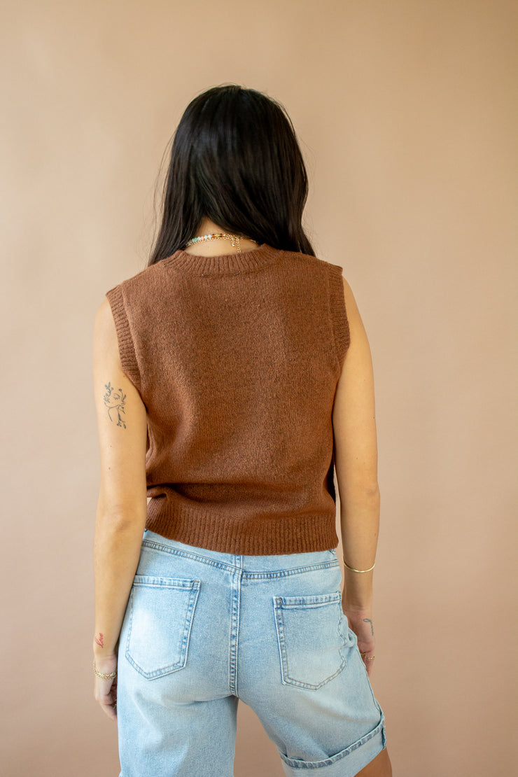 Amy Sweater Vest Brown