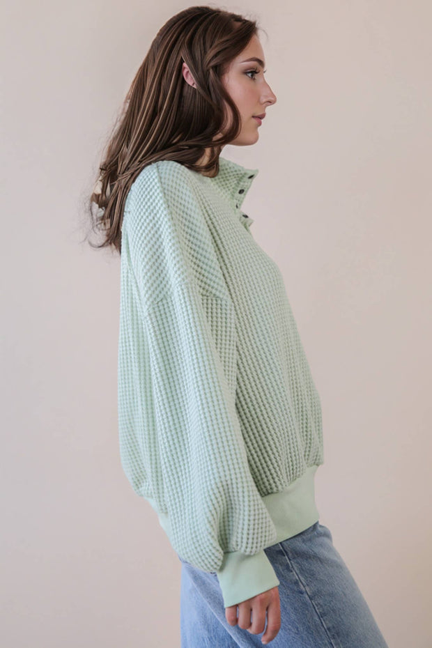 Brielle Waffle Knit Pullover