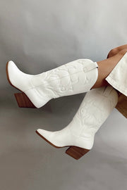 Orville Western Cowboy Boots White