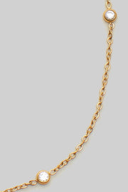 18k Gold Dipped Cz Necklace