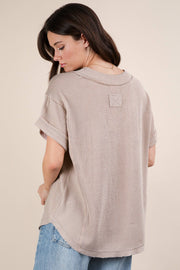 Paula Ribbed Short Sleeve Top
