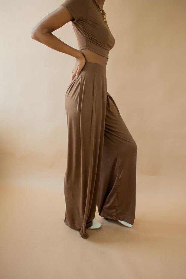 Brandy Wide Leg Pants Chocolate