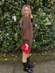 Chestnut Praline Sweater Dress