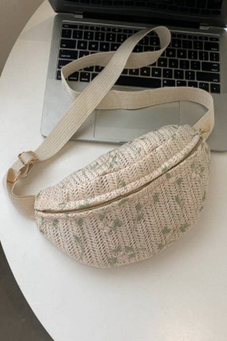 Crossbody Straw Bag
