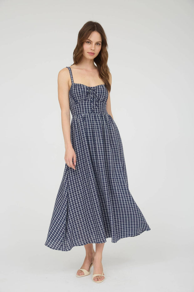 Taliah Plaid Midi Dress