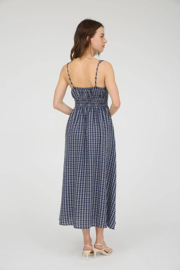 Taliah Plaid Midi Dress