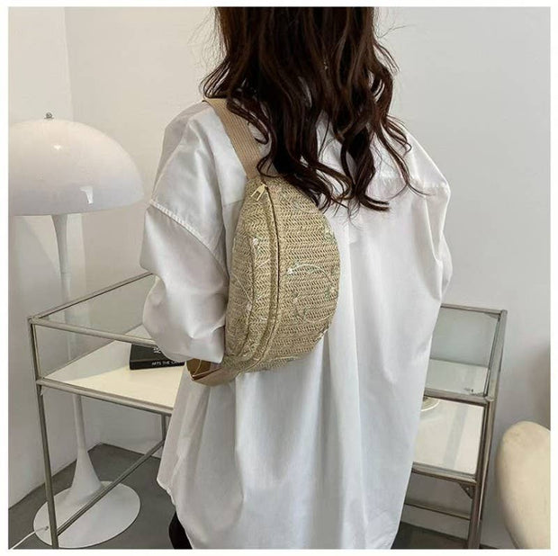 Crossbody Straw Bag