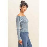 Margeri Ribbed Off Shoulder Top